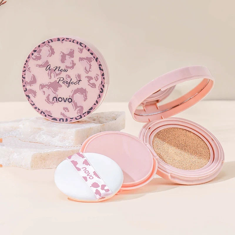 Blushimmer air cushion BB foundation and matte concealer set with natural finish and long-lasting coverage in a compact container.