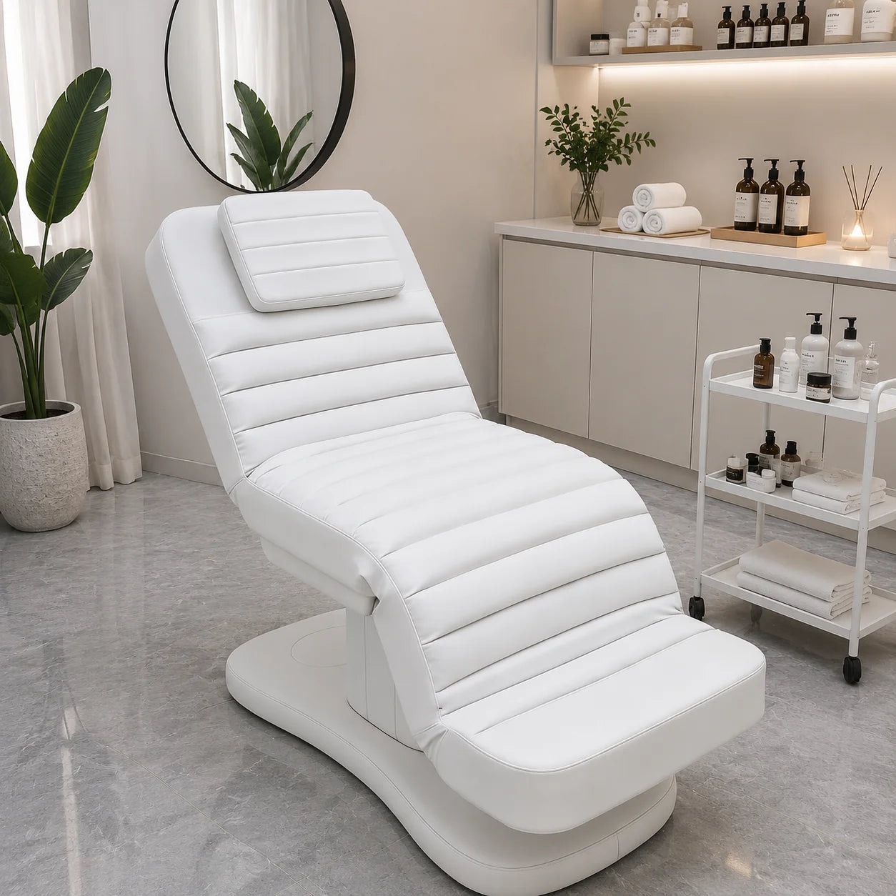 Electric Beauty Bed, PU Leather, Easy to Clean, Ergonomic, Suitable for Beauty Salons, SPA Massage Beds