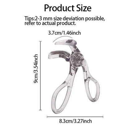 Blushimmer dual-type eyelash curler with wide and partial clip options, waterproof, long-lasting, natural curl, unisex certified