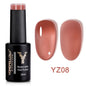 YOKEFELLOW 10ml Jelly Nude Gel Nail Polish by Blushimmer, translucent pink soak-off UV gel with long-lasting, high-quality finish.