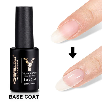 Blushimmer YOKEFELLOW 15g nude pink clear gel extension nail polish with UV and LED soak-off acrylic gel finish.
