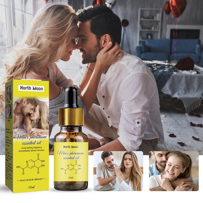 Blushimmer North Moon 10ml pheromone essential oil perfume bottle for men, designed for attraction and natural refresh.