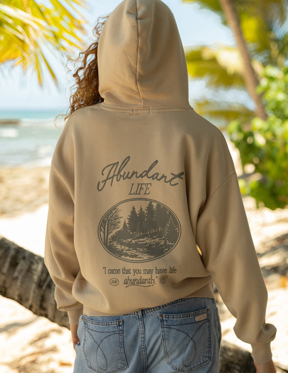 Unisex hoodie by Elevated Faith featuring the Abundant Life design, soft fabric, and comfortable fit for everyday wear.