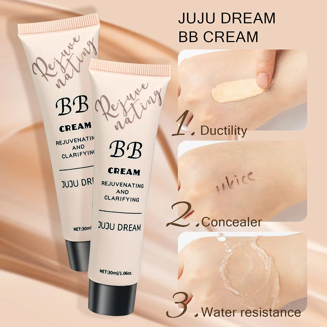 Blushimmer 30ml color correcting BB cream bottle with whitening, brightening, concealer, and oil-control features. Waterproof, unisex.