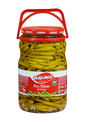 Glass jar of S101 Yakamoz hot pepper pickle with vibrant red peppers, showcasing the spicy, flavorful Turkish aci biber tursusu.