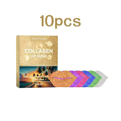 West&Month collagen lip mask by Blushimmer, 6pcs, hydrating and firming lip treatment with nourishing, anti-dryness properties.