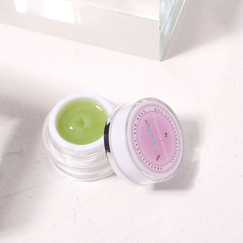 Blushimmer Veyes Inc eyelash extensions cream remover with aloe, gentle formula for removing eyelash glue and extensions.