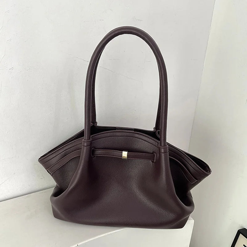 Luxury soft PU leather tote bag from Worldfone Direct Store, spacious women's crossbody and shoulder bag for commuting and travel.