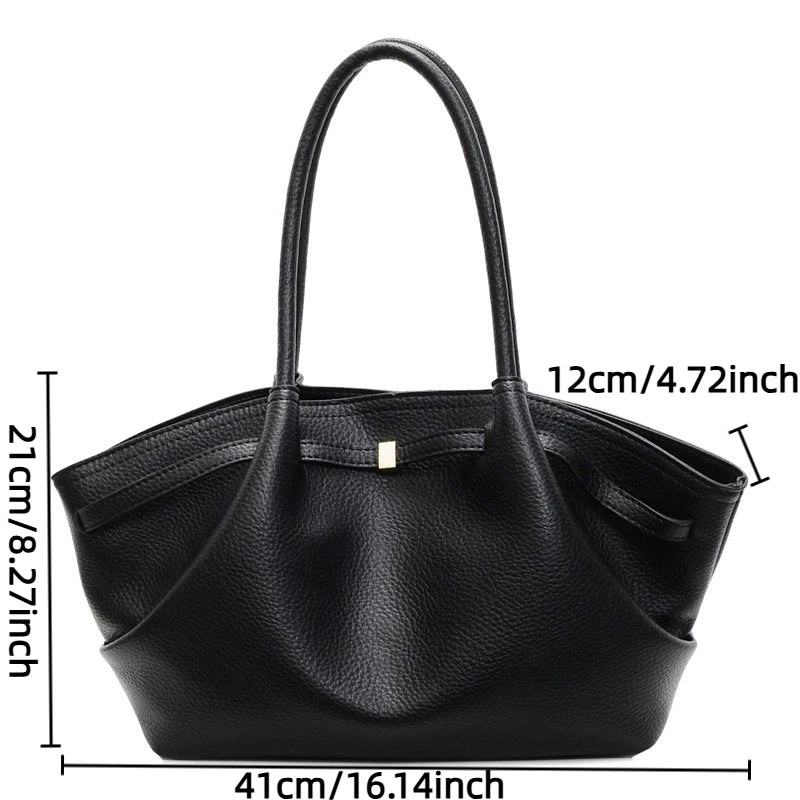 Luxury soft PU leather tote bag by Worldfone Direct Store, spacious women's crossbody bag for travel and commuting.