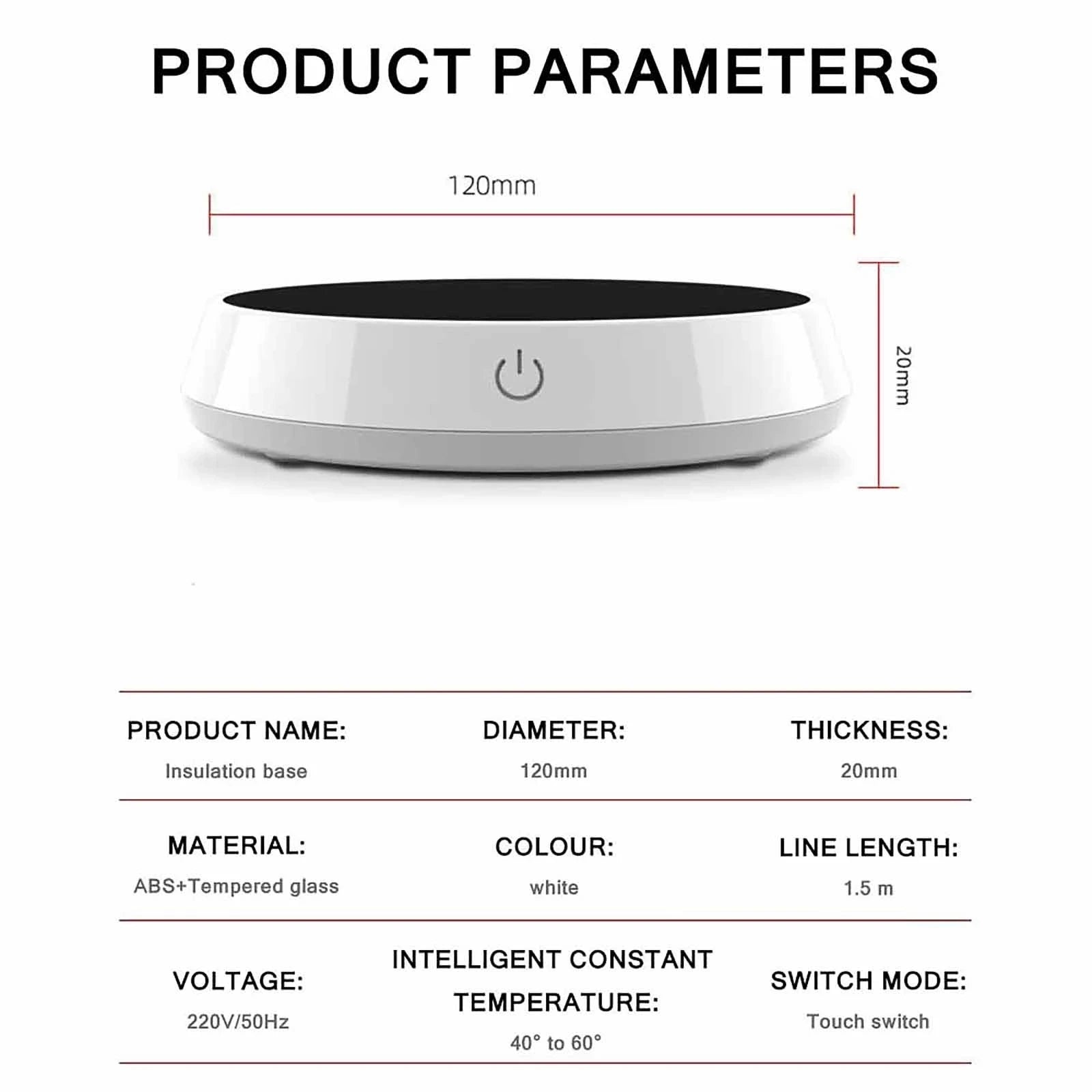 Xiaomi Mug Heater Coffee Mug Cup Warmer Smart Heating Pad Large Heating Plate Warm Mat Constant Temperature Gravity-Induction