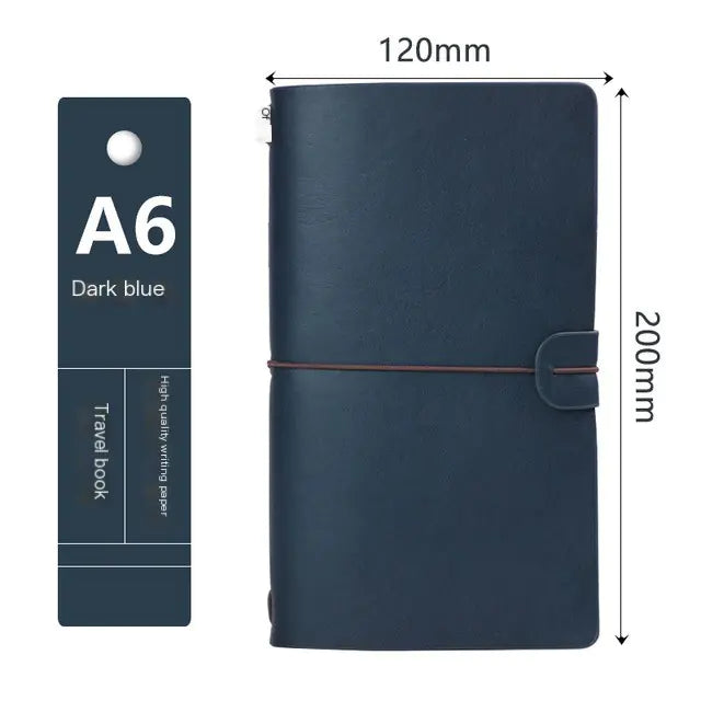 Retro A6 Portable Travel Notebook for Creative Use