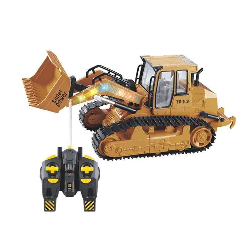 Large 2.4G Remote Control Bulldozer Excavator Toy.