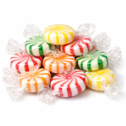 Assorted Starlight hard candies in individually wrapped colorful pieces from Candy In Bulk in a bulk value bag.