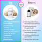 Capsules of ENCAPSULATE Lion's Mane 1:1 Extract supplement in a clear container, showing white capsule pills.