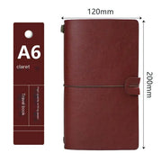 Retro A6 Portable Travel Notebook for Creative Use