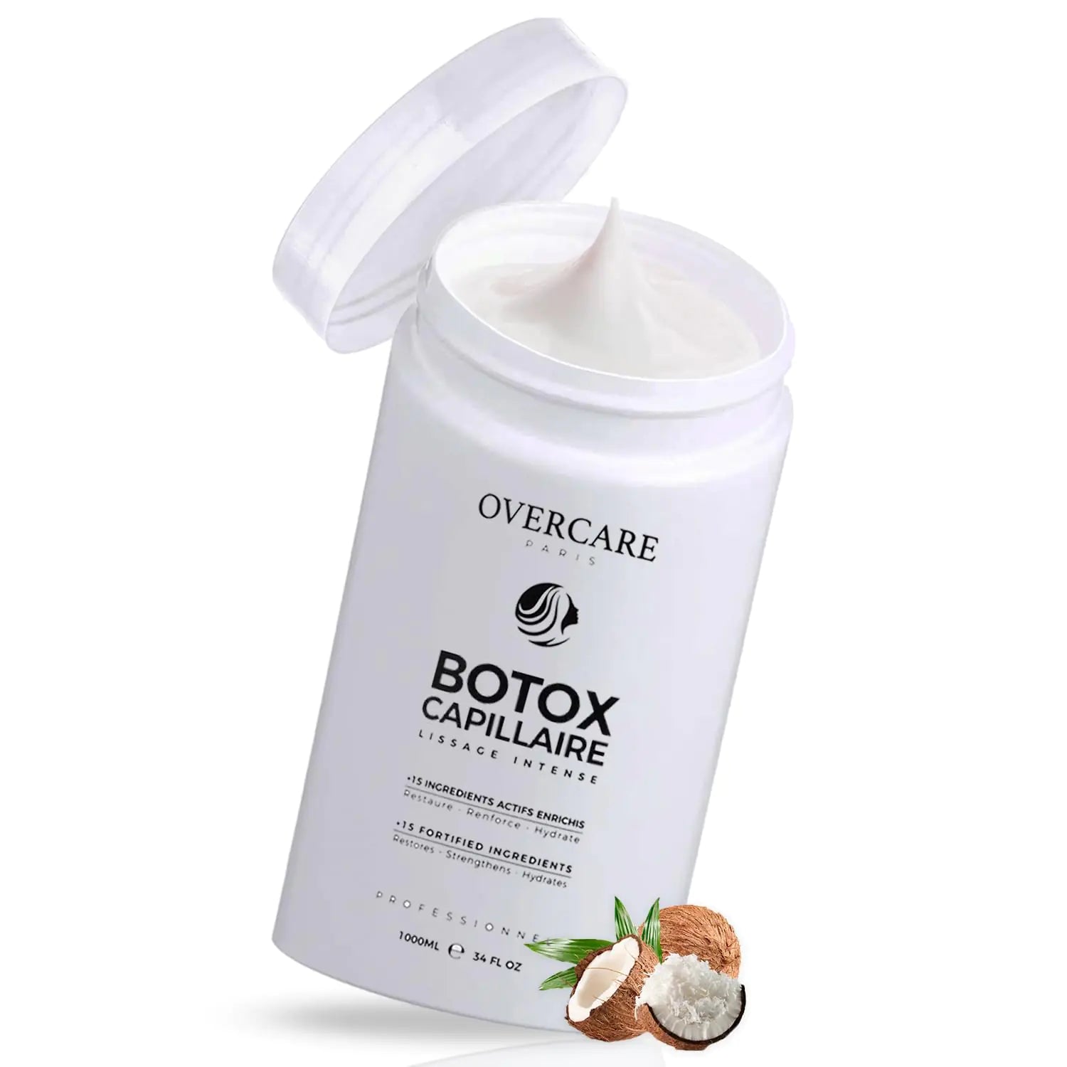 OVERCARE Botox Hair Treatment Mask | 1000ml Deep Conditioning Hair Mask for Damaged Dry Hair | Hair Botox Treatment with Keratin for Women - Provides Deep Hydration Shine and Smoothness