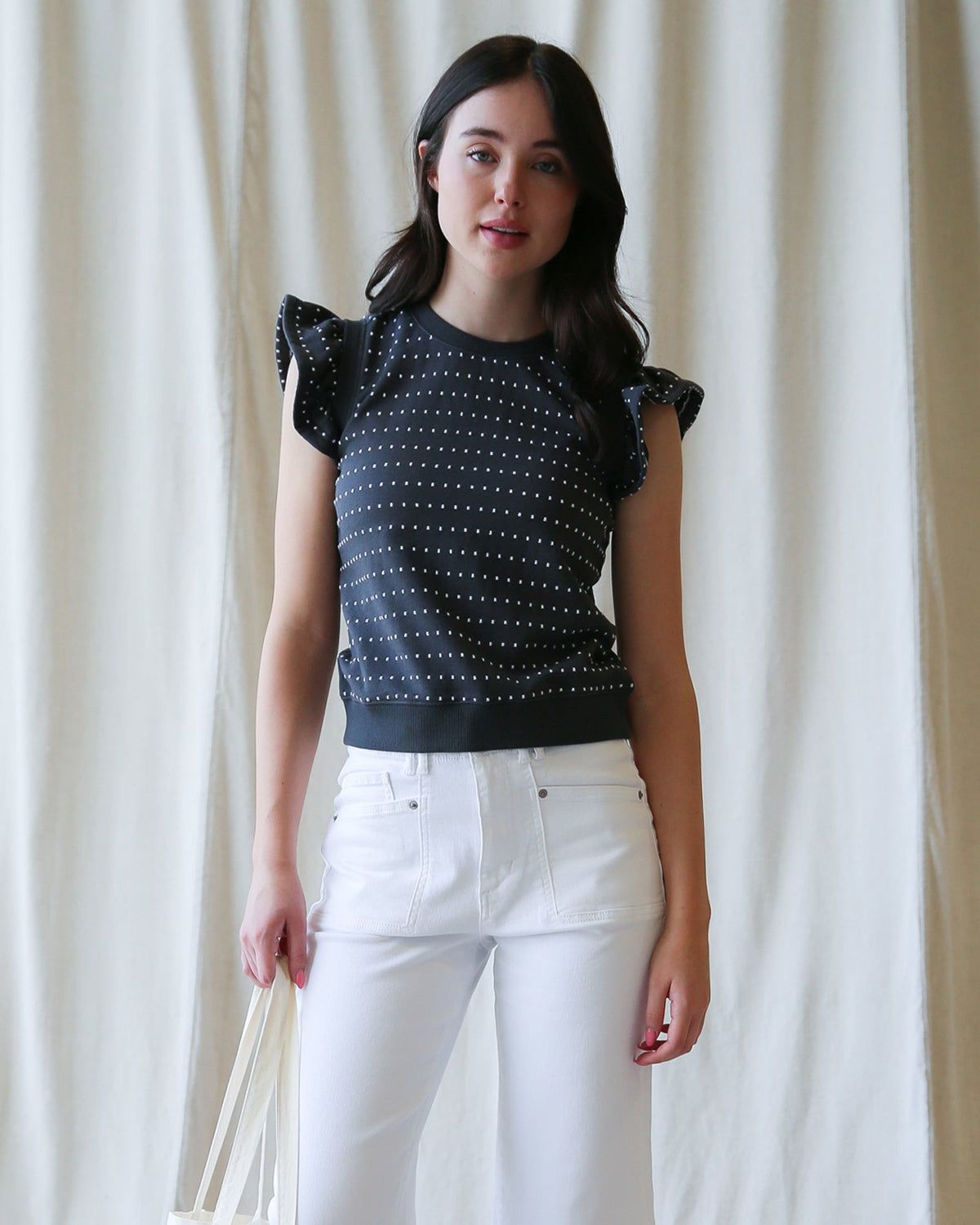 Downeast On Repeat pullover, a stylish casual top in soft fabric, featuring a relaxed fit and long sleeves.