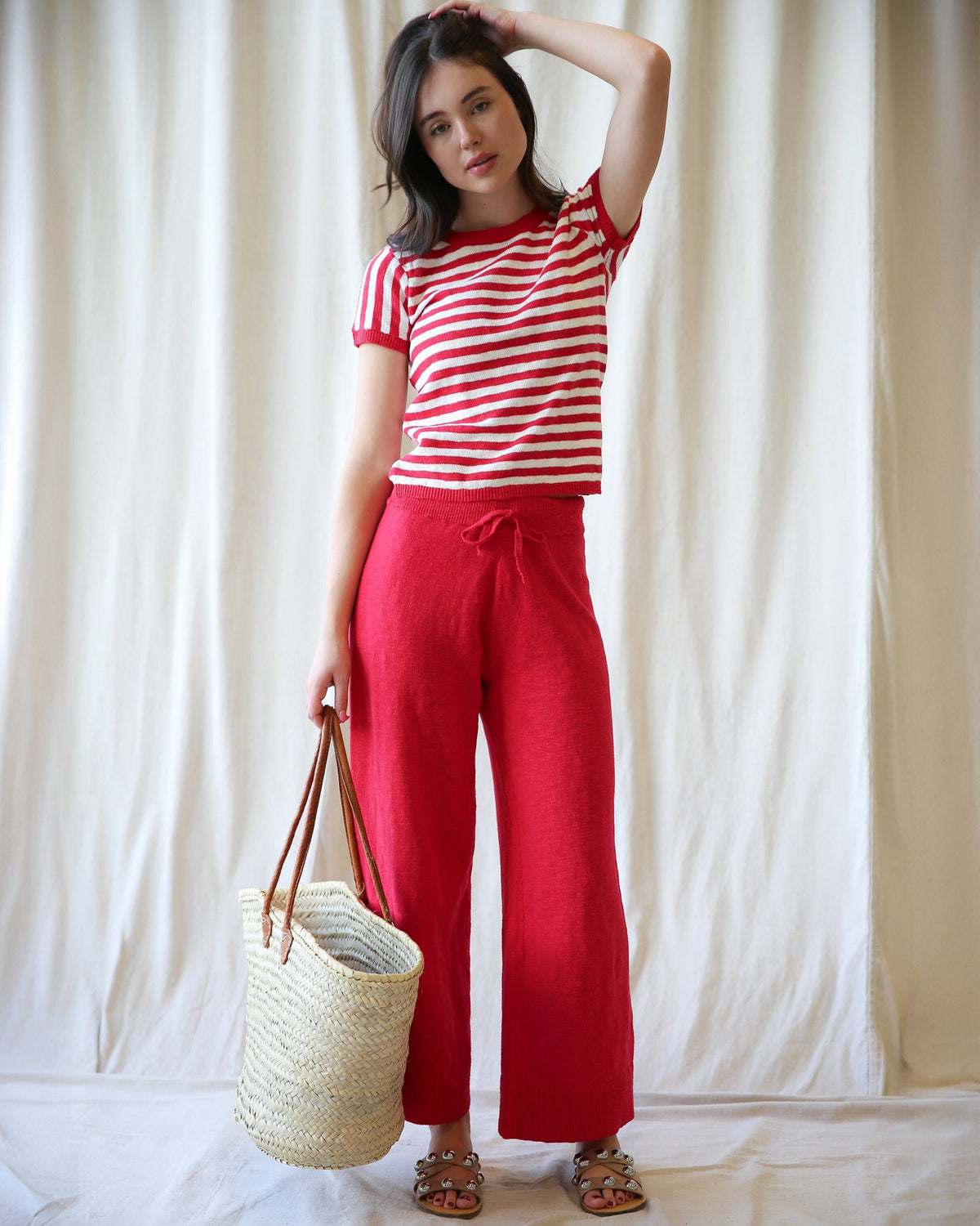Downeast Round Trip Crew sweater, cozy knit with ribbed cuffs and neckline, in a classic style displayed on a neutral background.