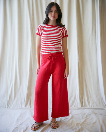 Downeast Round Trip Pants, stylish casual pants with a relaxed fit, shown in a natural fabric with a comfortable waistband.