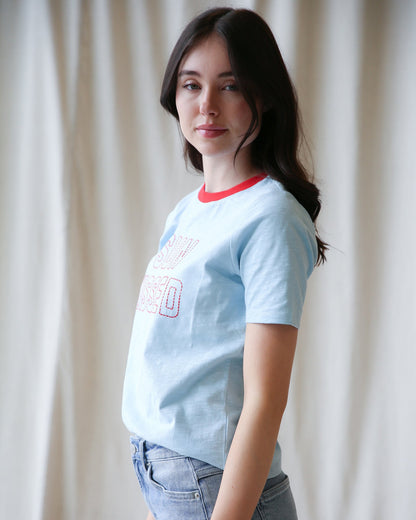 Downeast Sun Kissed Tee in soft fabric, featuring a relaxed fit and sun-inspired design, perfect for casual summer outfits.