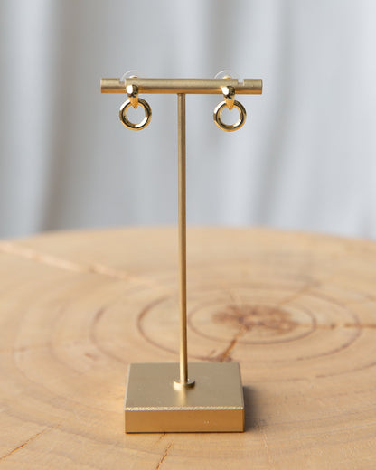 Downeast Icon earrings featuring stylish, silver-toned dangle earrings with geometric design and polished finish.