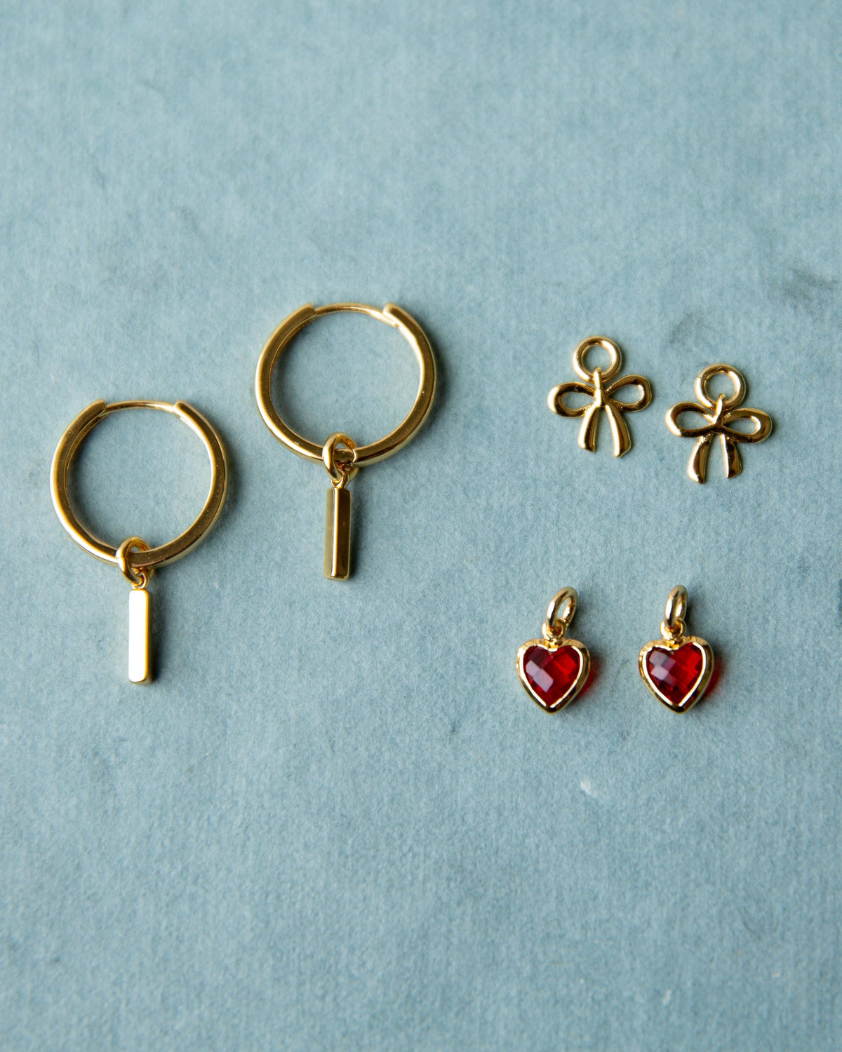 Downeast summer mix and match earrings set with various stylish earrings displayed on a white background.