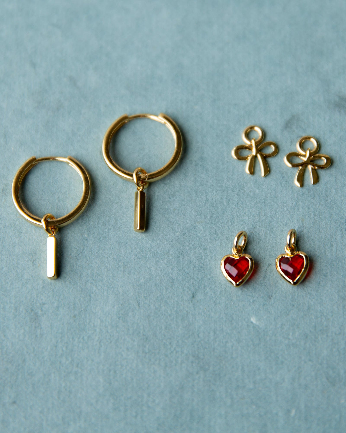 Downeast summer mix and match earring set featuring various stylish earrings in different shapes and colors.