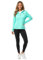 Women's White Water Life Bar Harbor quarter zip in aqua, featuring a comfortable fit and stylish design.