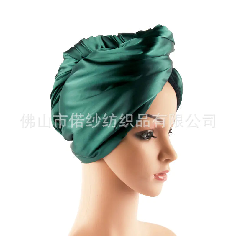 2023 Quick-Dry Thick Satin Hair Drying Cap for Women