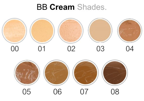 Panoply Beauty Saint Minerals BB Cream sample with multiple shades in a compact container, showcasing natural, smooth skin tone coverage.