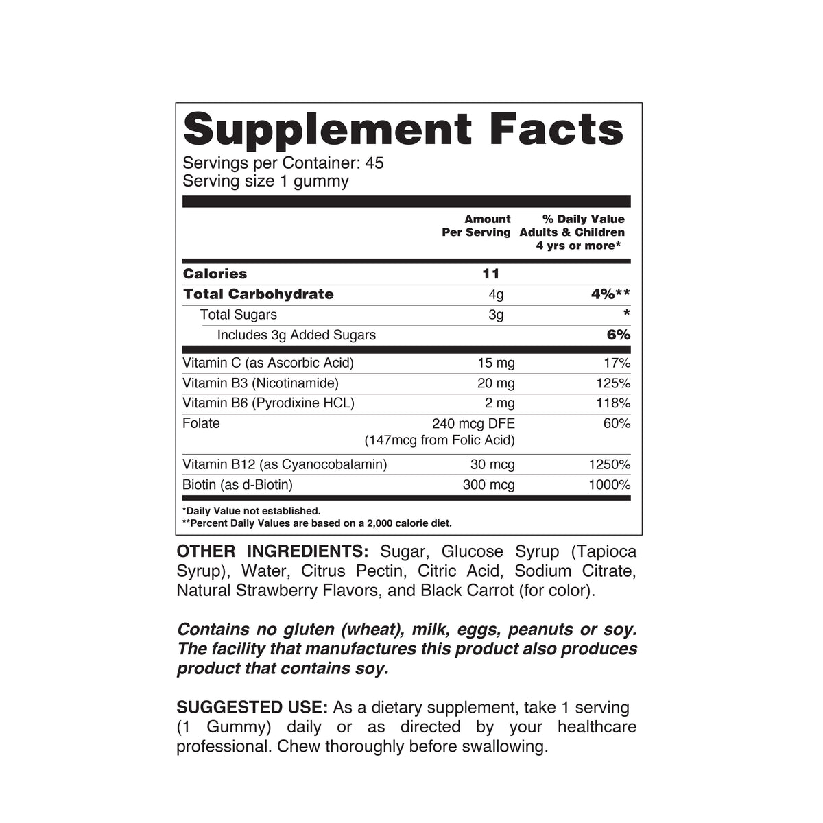 Tapioca B-Complex supplement from Your Label, shown in clear packaging with tapioca pearls and B-vitamin capsules inside.
