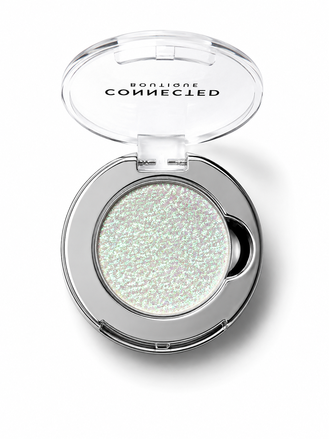 Connected Boutique Galactic Shift duochrome eyeshadow with color-shifting pressed pigment in vibrant, reflective shades.