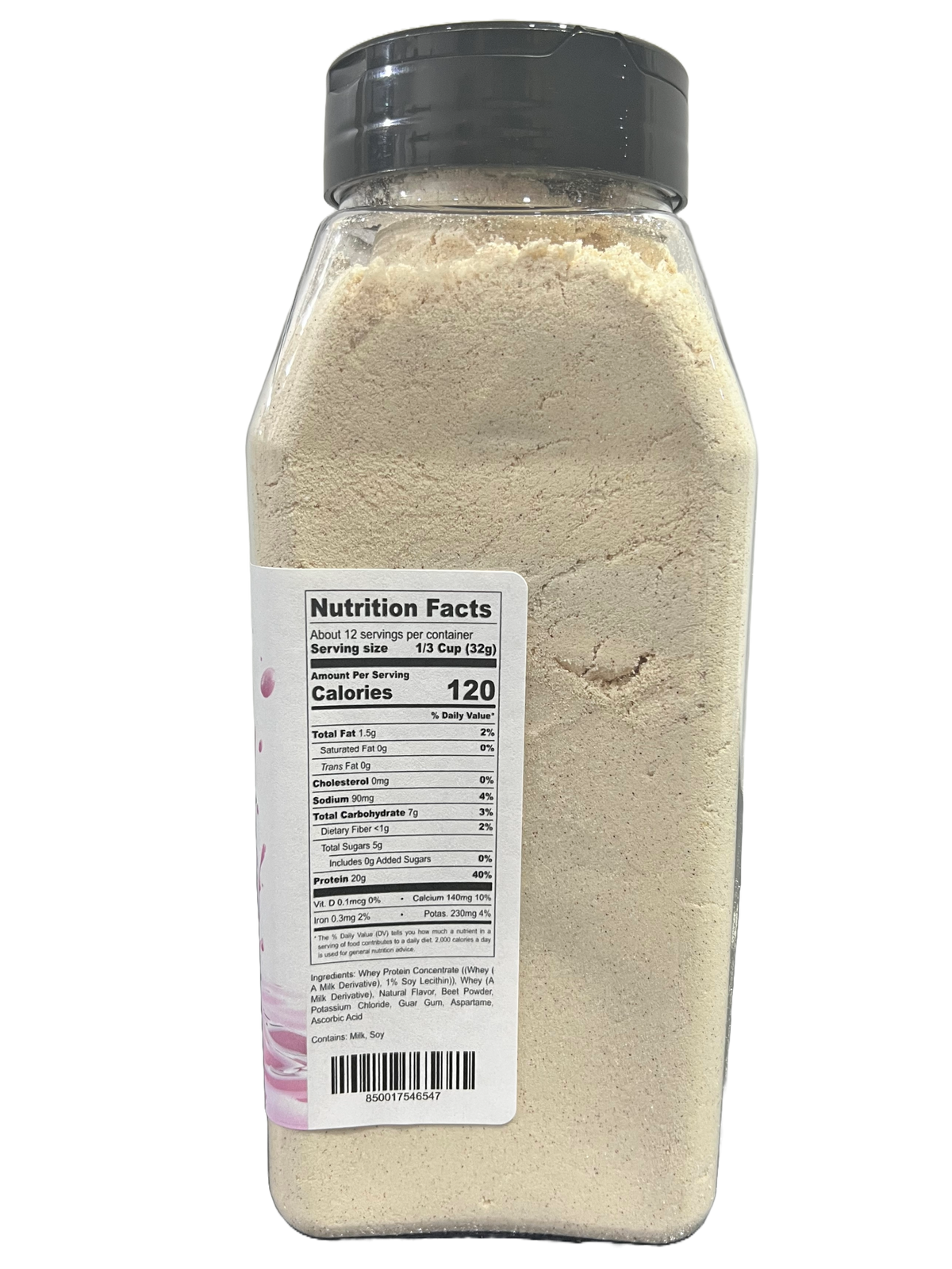 Hi-West Berry Protein Shake in a glass with fresh berries and a straw, showcasing a nutritious protein drink by Hi-West Foods.