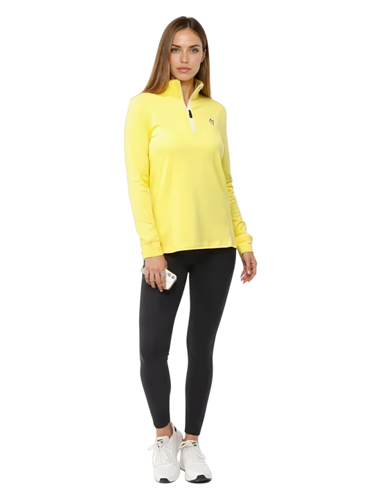 Women's White Water Life Bar Harbor quarter zip sweatshirt, soft fabric with a zip-up collar, shown in a relaxed fit.