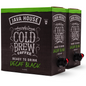 Decaf cold brew coffee on tap from Java House, served in a glass with ice, showcasing a smooth, dark beverage.