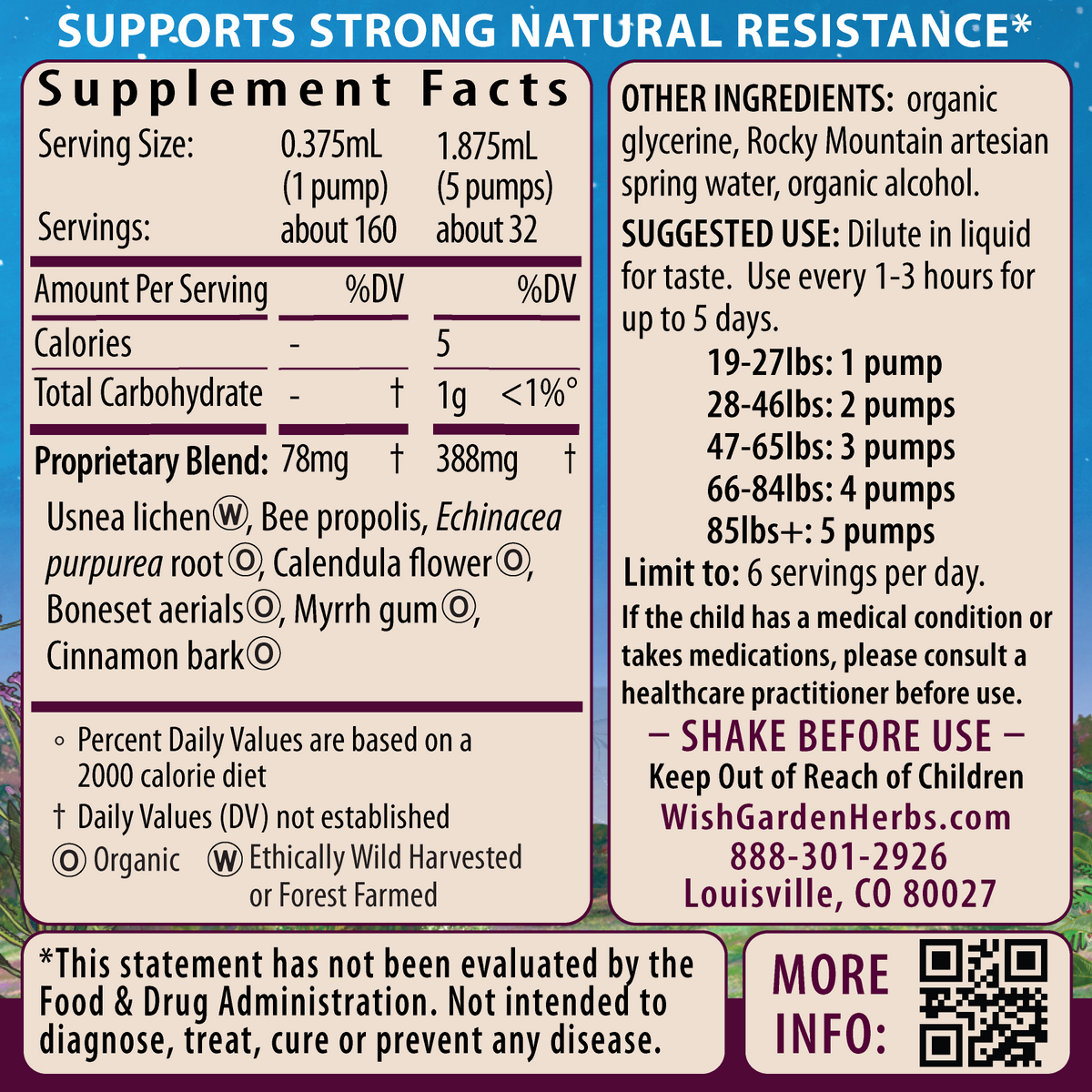 Kids' Kick-It Biotic immune support supplement by WishGarden Herbs, featuring the product bottle with colorful label and capsules.