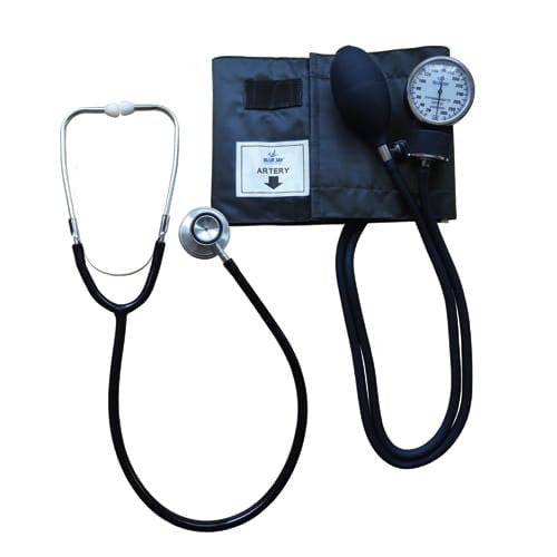 Manual blood pressure monitor with cuff and stethoscope from BACKUPMYFILESNOW® for accurate blood pressure measurement.