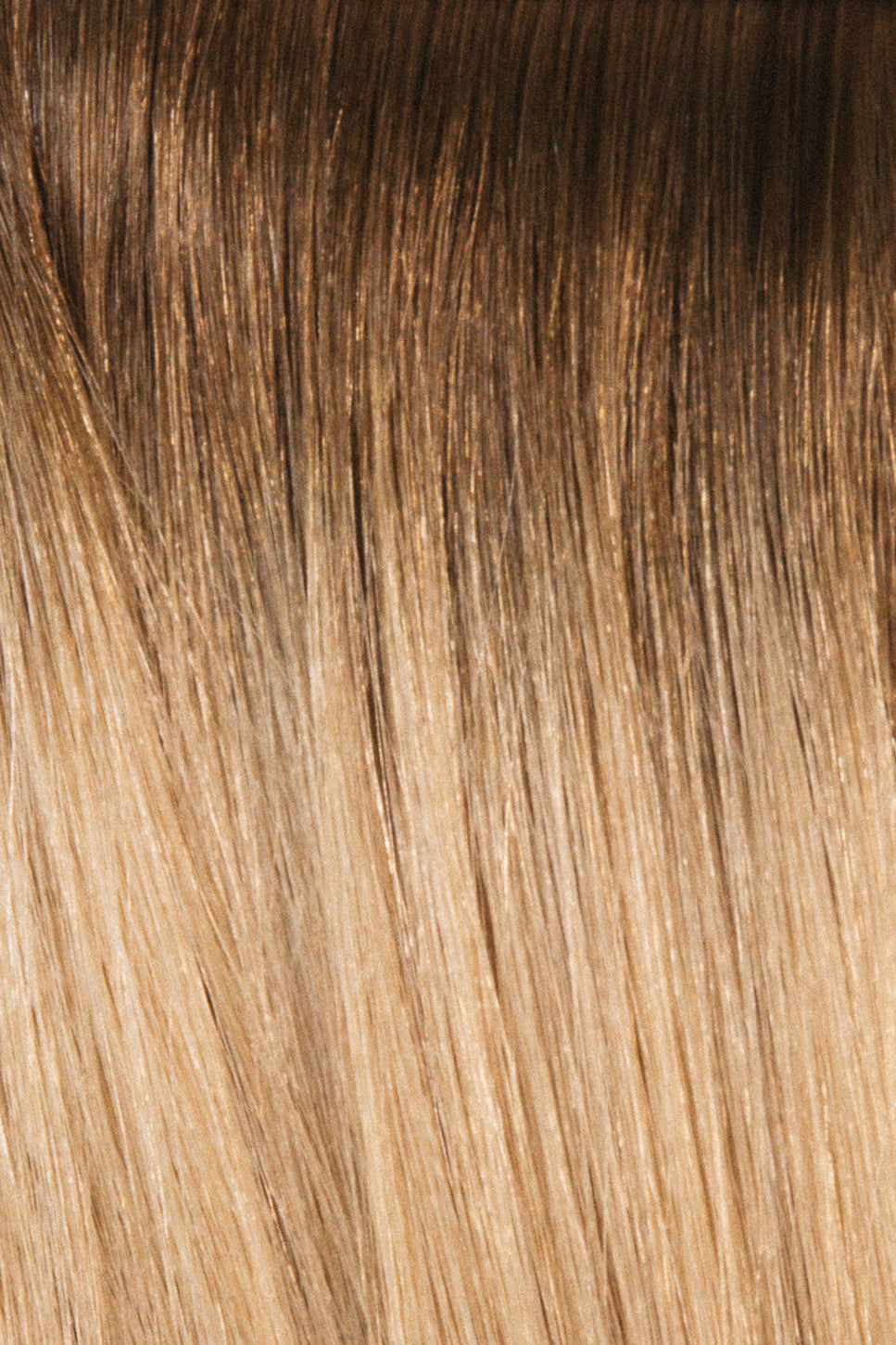 Close-up of luxurious Rachel Paige XO Luxury Signature Weft Collection hair extensions showing silky, high-quality weft details.
