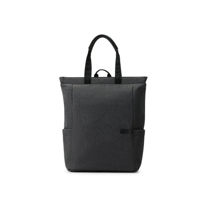 Grey Madison convertible tote bag by Bugatti Collections with sleek design and sturdy handles, front view showcasing elegant craftsmanship.