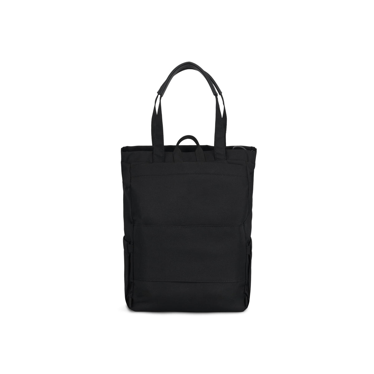 Black Madison convertible tote bag by Bugatti Collections with adjustable straps and spacious interior, stylish and versatile design.