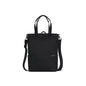 Black Madison Convertible Tote Bag by Bugatti Collections, front view showing straps and sleek design.