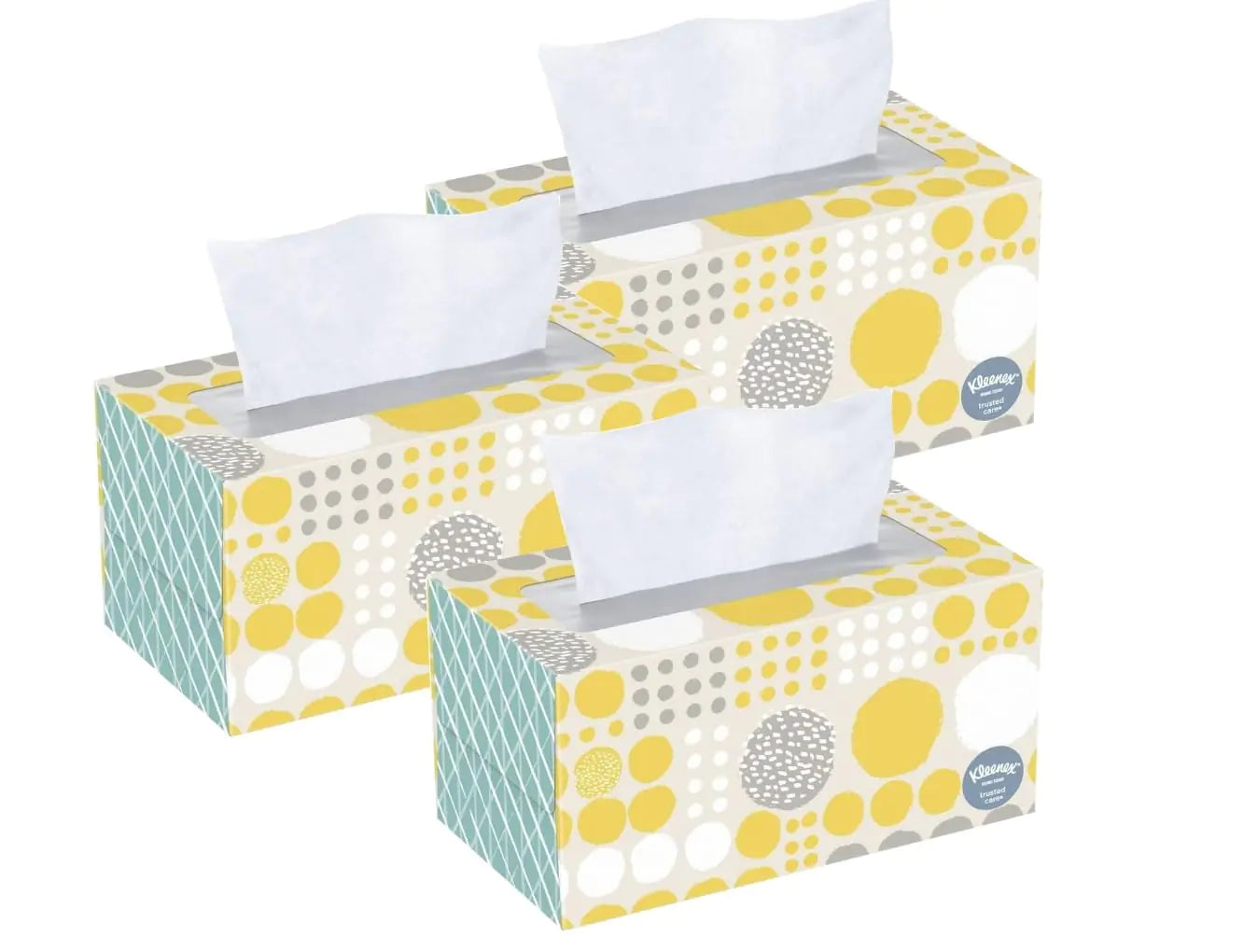 Kleenex Trusted Care White Facial Tissue 160 2-Ply Tissues (Pack of 3)