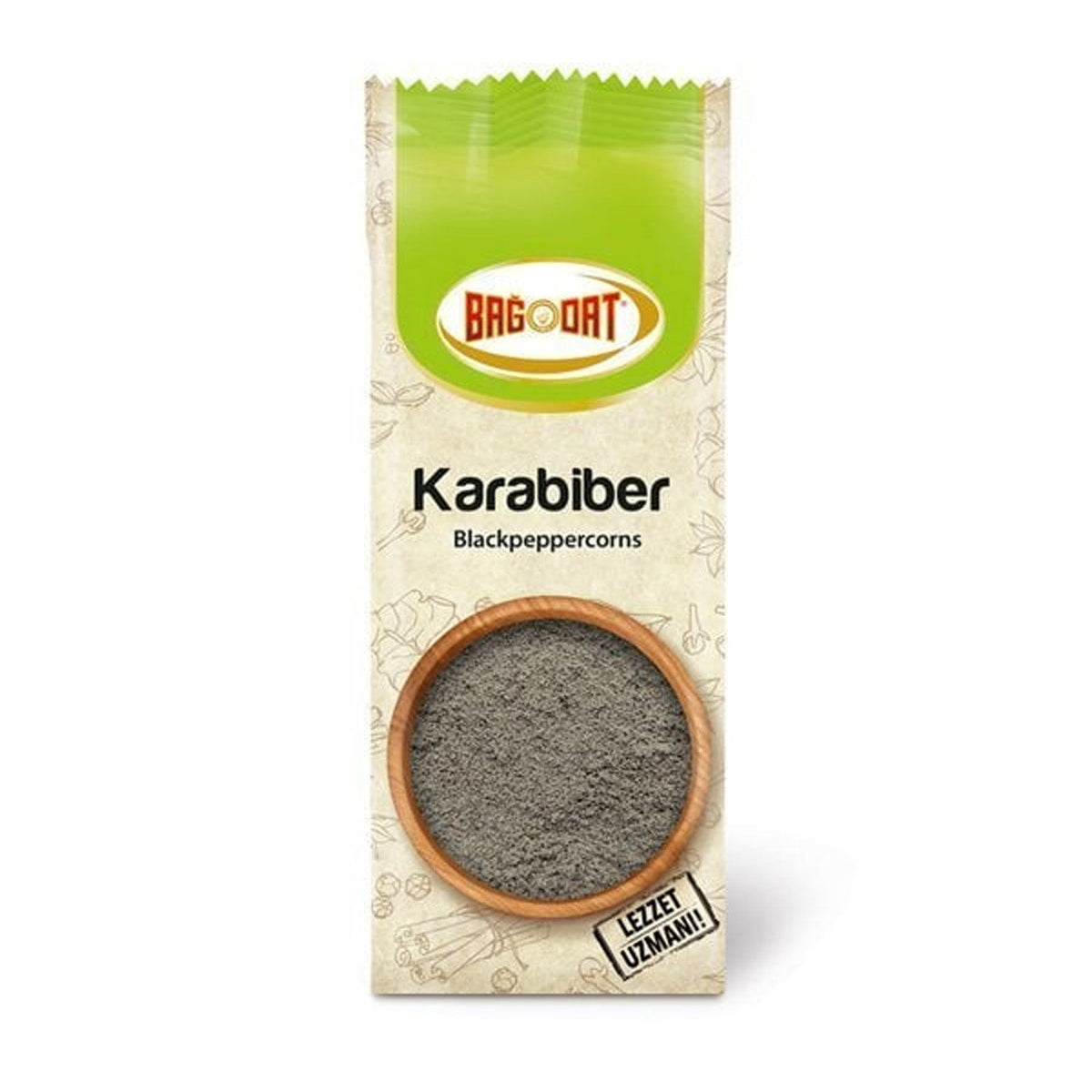 Bagdat black pepper in a 65g package from S101, mixed spices and seasonings for flavorful cooking.