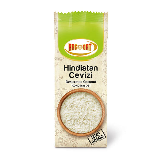 Bagdat coconut flakes in a 50g package, used as mixed spices and seasonings by S101, visible in the image.