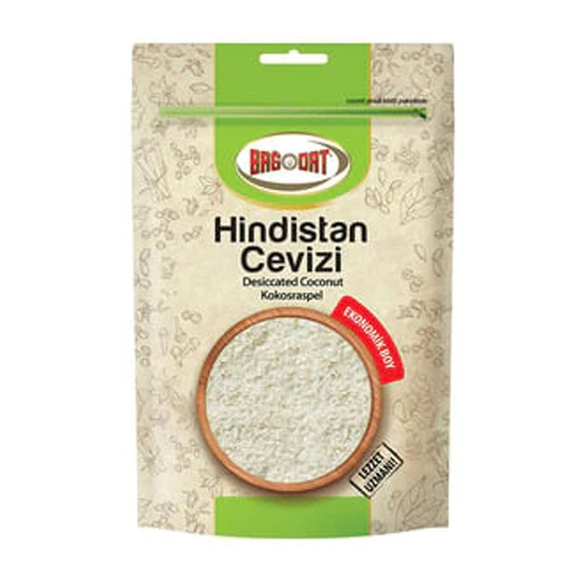 Bagdat shredded coconut in a 55g package by S101, used as a mixed spice and seasoning ingredient for baking and cooking.