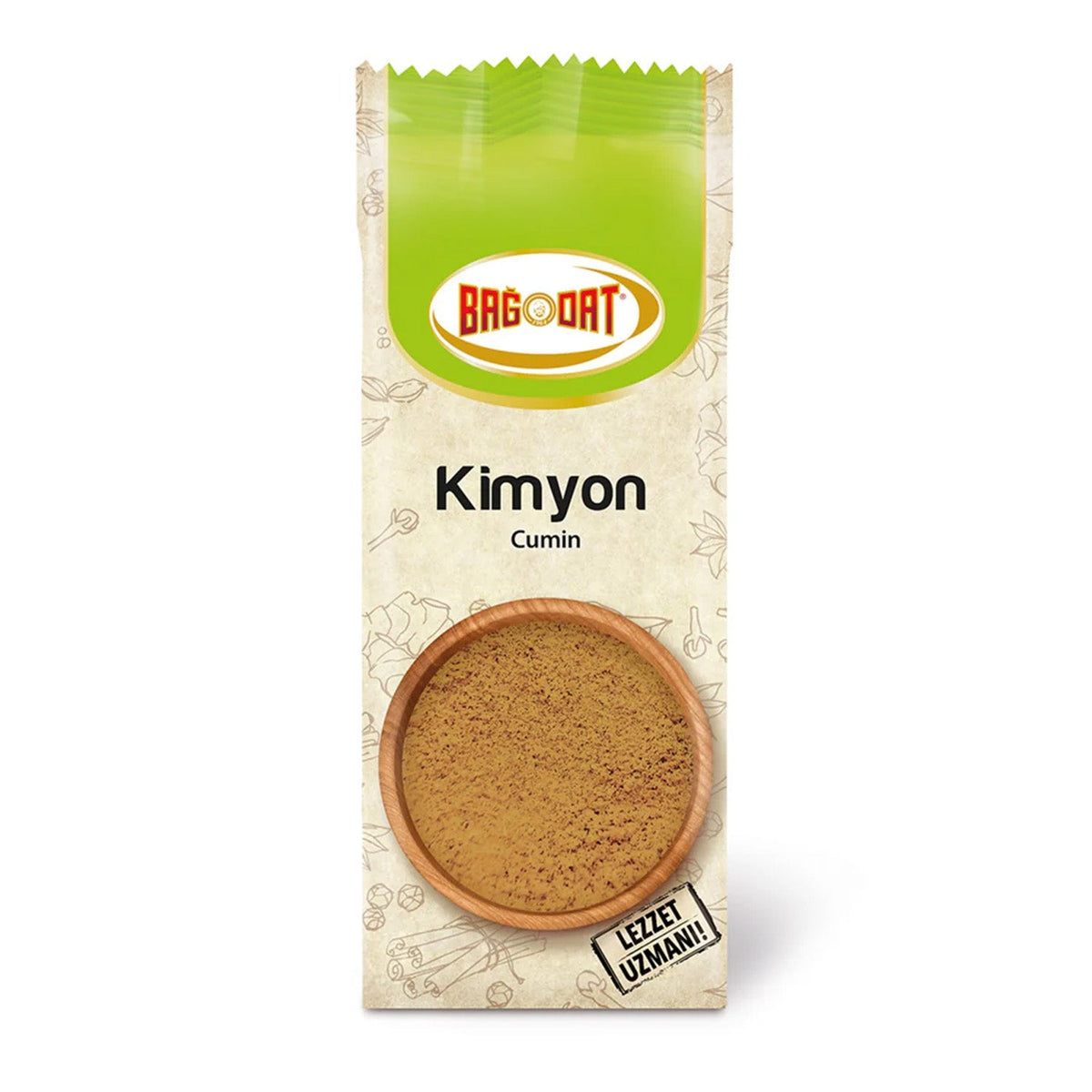 Ground Bagdat Cumin spice in a 75g package by S101, showing the spice's warm brown color and textured ground form.