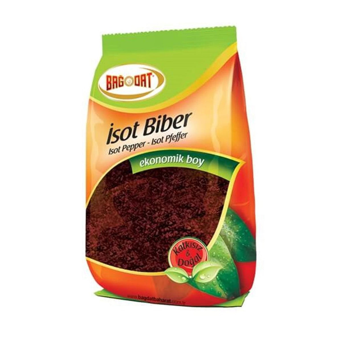Bagdat Isot hot pepper in 250g package, mixed spices and seasonings by S101, showing vibrant red dried peppers.