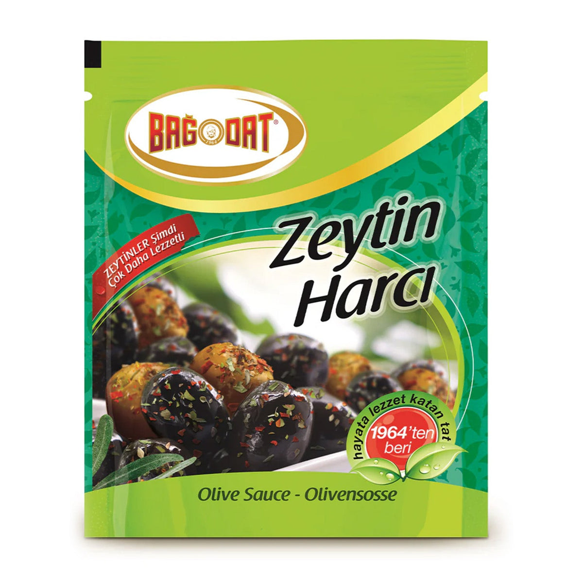 Bagdat Olive Sauce 40g from S101, a mixed spice and seasoning blend in a small jar with a label showing olives and herbs.