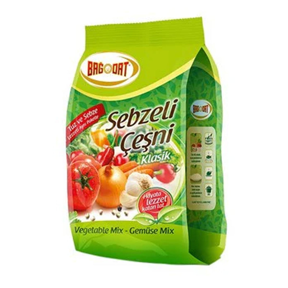 S101 Bagdat Vegetable Mix 250G, a blend of mixed spices and seasonings in a colorful package for flavorful cooking.