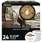 Box of KupofK Coffee Barista Prima Italian Roast K-cups featuring dark roasted coffee capsules in a sealed box.
